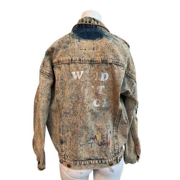 Small Acid Wash Denim Jacket Lot of 26 New Kids on The Block Buttons Donnie Joey - Picture 13 of 16